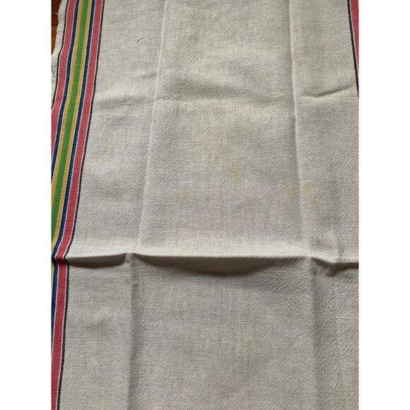 Vintage Clean on Friday Hand Embroidered Bird on Swing Hand Towel - Picture 6 of 8